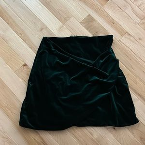 forest green mini skirt